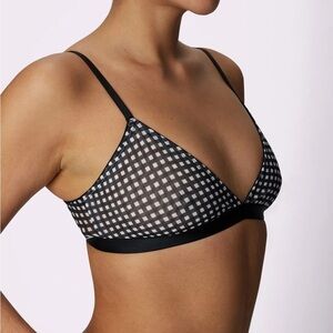 Parade Checked Silky Mesh Triangle Bralette Size 3X